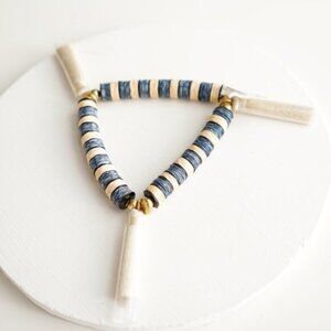 Madewell Blue Stacked Sequins Bracelet